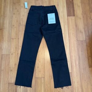 Frame Denim Le High Straight Black Jeans